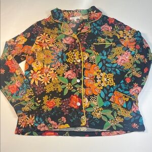 Johnny Was Multicolor Floral Women's PJ Top Sz S